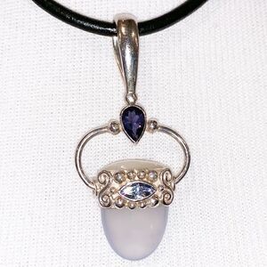 SAJEN Offerings Sterling Amethyst, MOP, Pendant